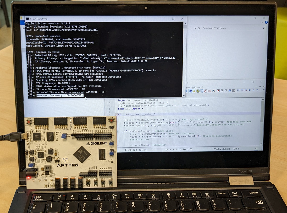 Measuring on-board clock lines without probes